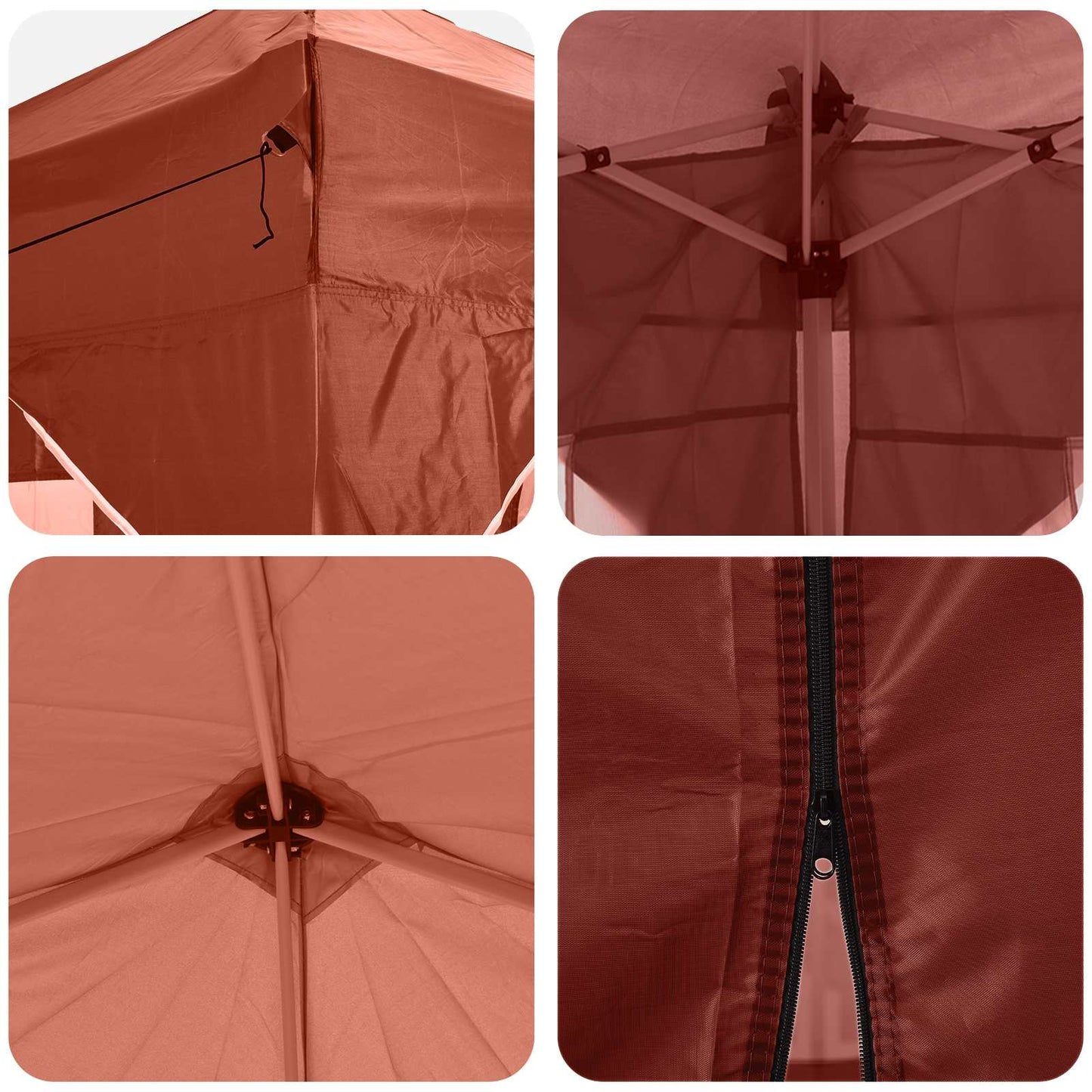 Pop-up Party Tent 575 x 288 x 245 cm Terracotta Oxford Fabric