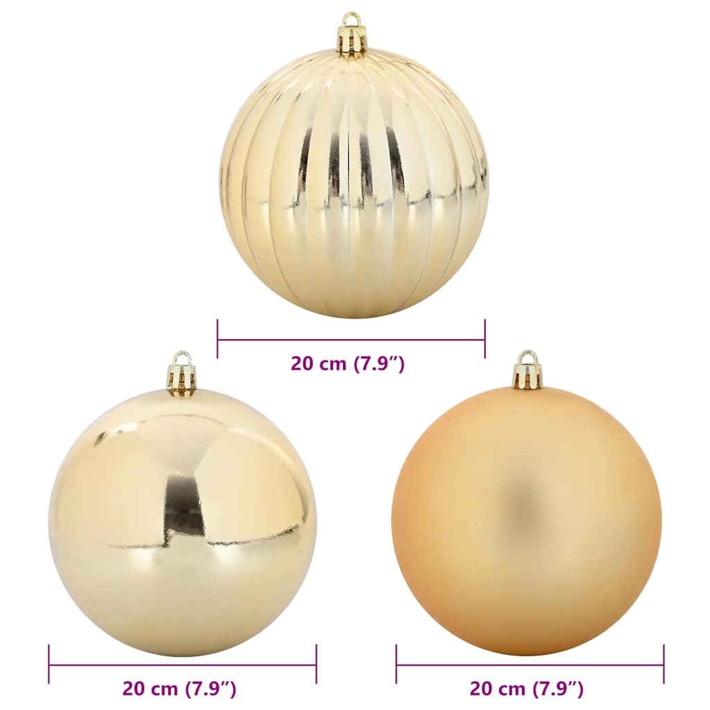 Christmas Bauble Set XXL 4 pcs Gold Plastic