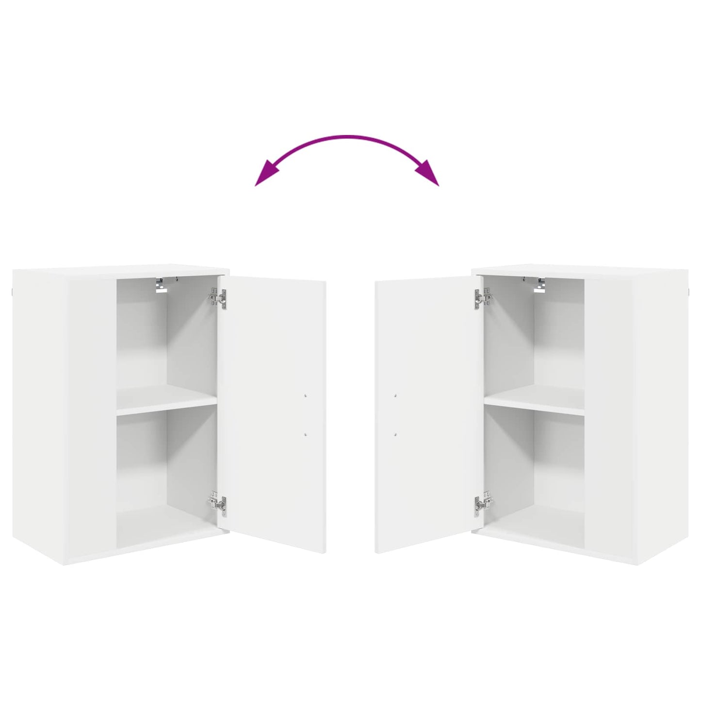 TV Cabinet Set Wall-mounted 4 pcs White Engineered wood