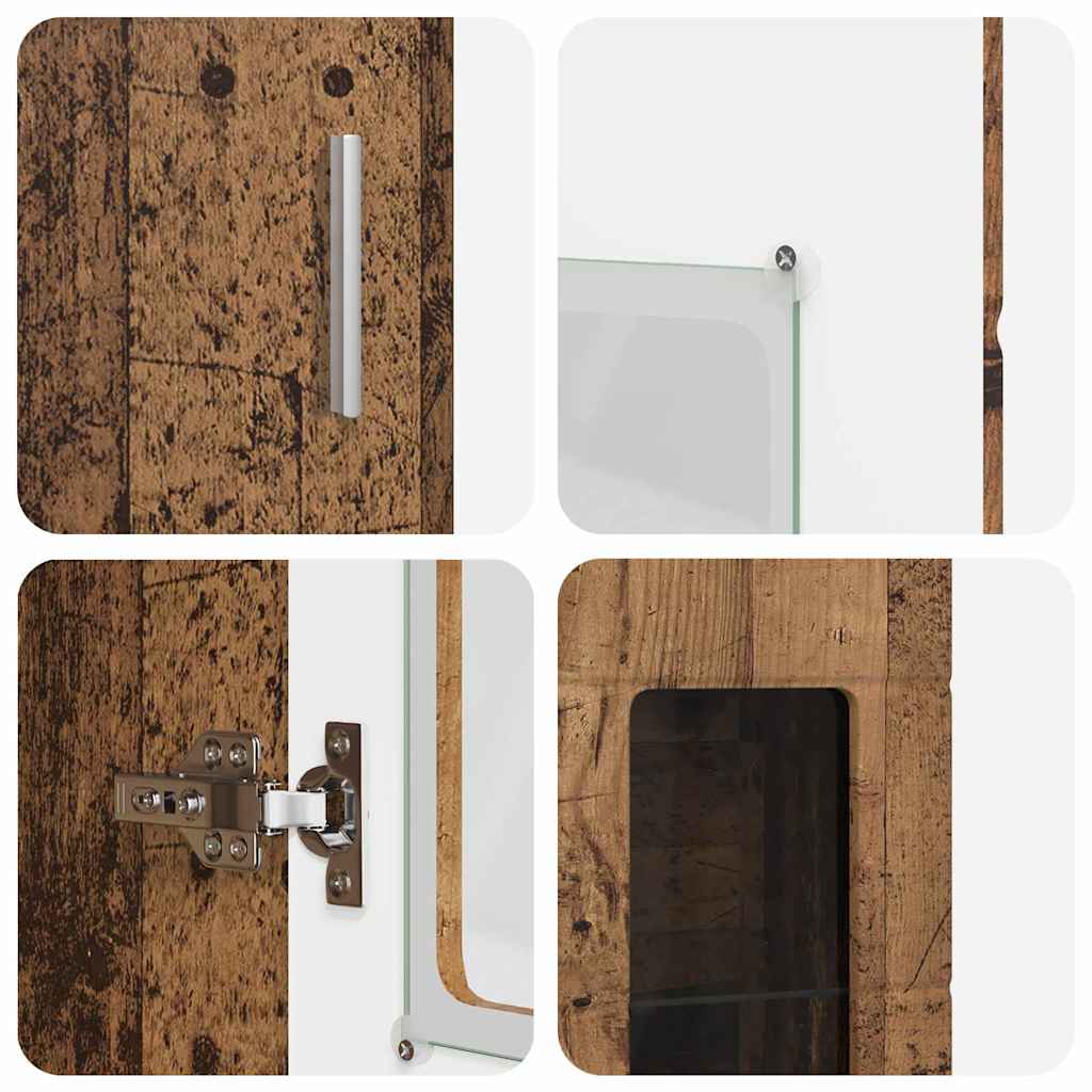 TV Cabinet Set with Shelf FLORIN 3 pcs Old Wood Engineered Wood
