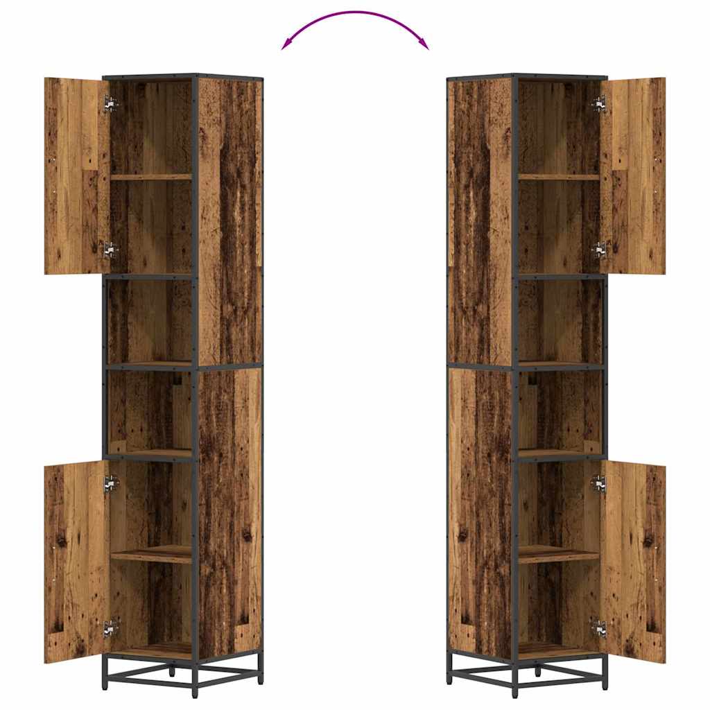 Bathroom Furniture Set with Shelf Old Wood 35 x 37.5 x 188.5 cm