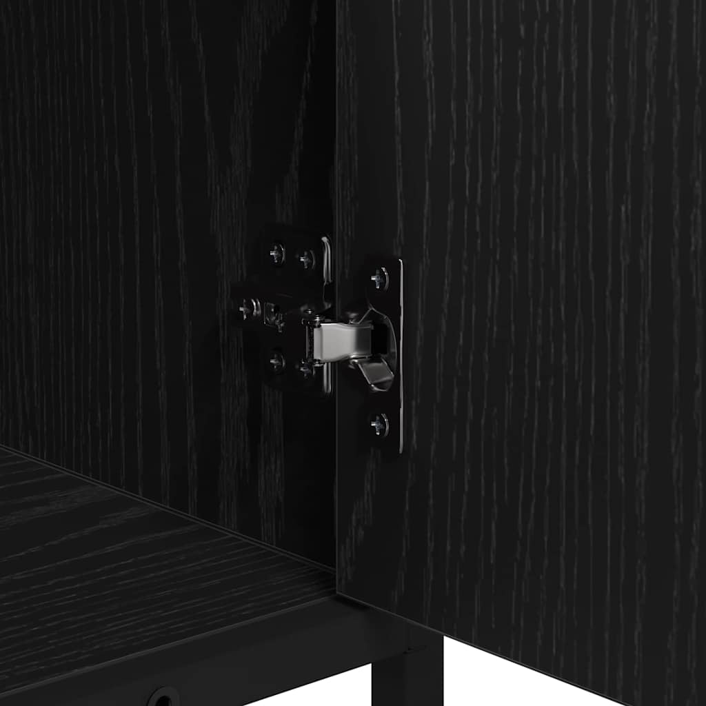 Bathroom Furniture Set 2 pcs Black Oak Engineered Wood