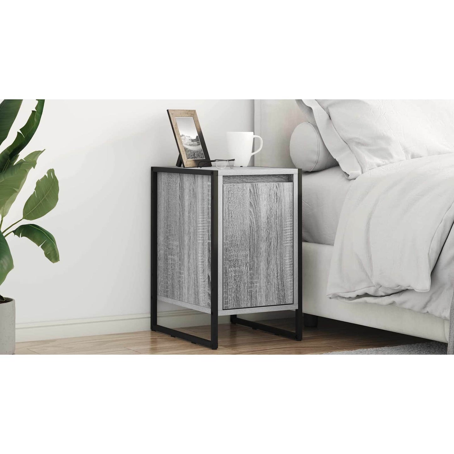 Bedside Table Grey Sonoma 39.5 x 30 x 50 cm Engineered Wood