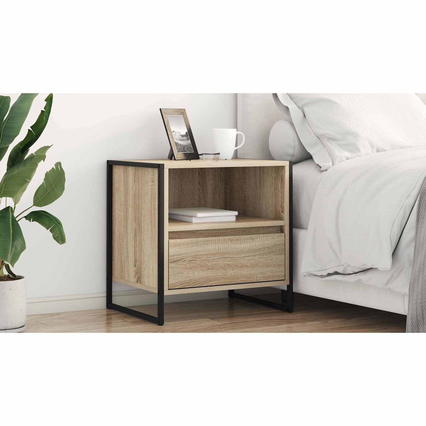 Bedside Table 2 pcs Sonoma 50 x 39.5 x 50 cm Engineered Wood