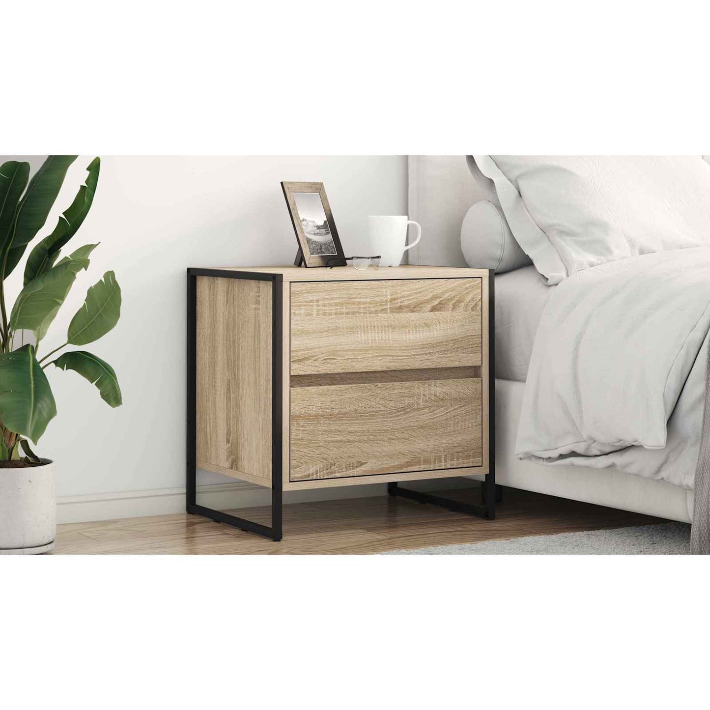 Bedside Table 2 pcs Sonoma 50 x 39.5 x 50 cm Engineered Wood