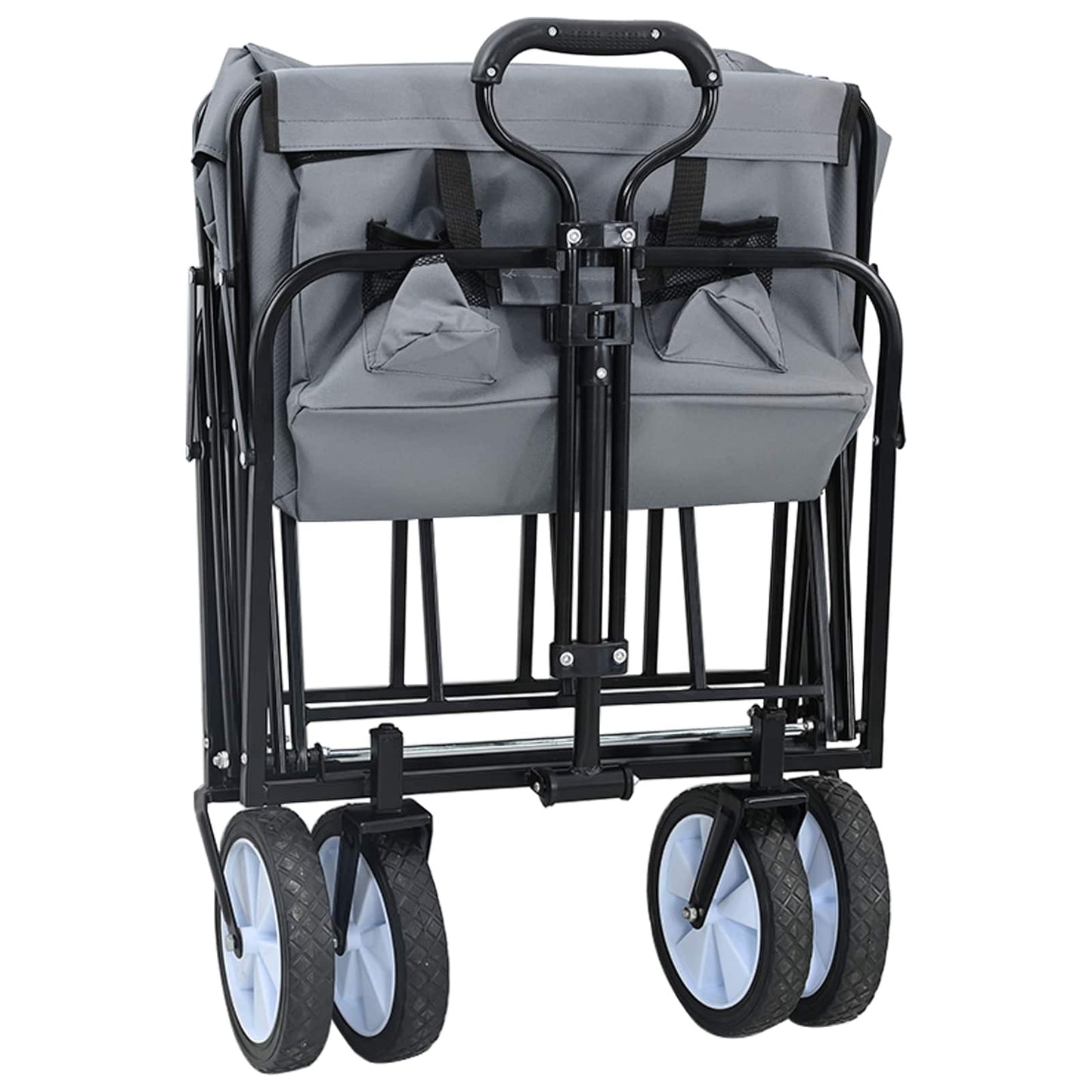 Folding Hand Trolley Manual Grey 94 x 53 x 99 cm Oxford Cloth