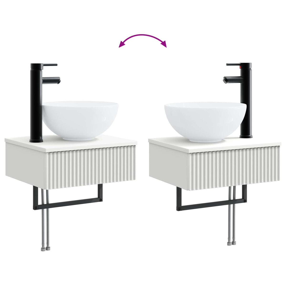Bathroom Furniture Set 3 pcs White Engineered Wood