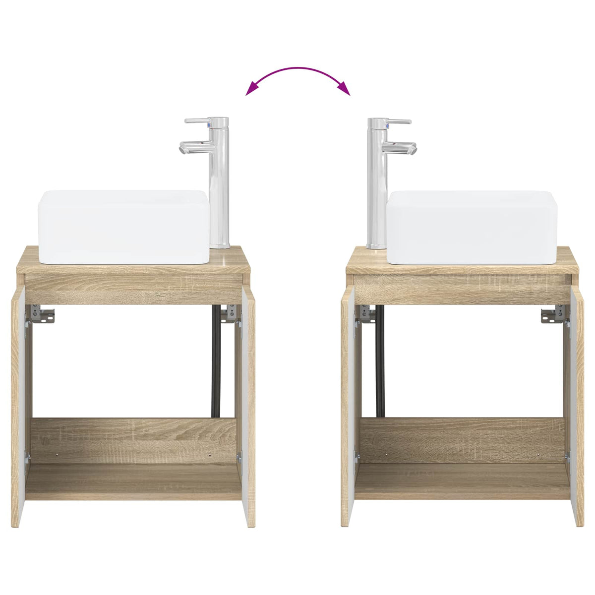 Bathroom Cabinet Set 3 pcs Sonoma Oak 135 x 35 x 80 cm