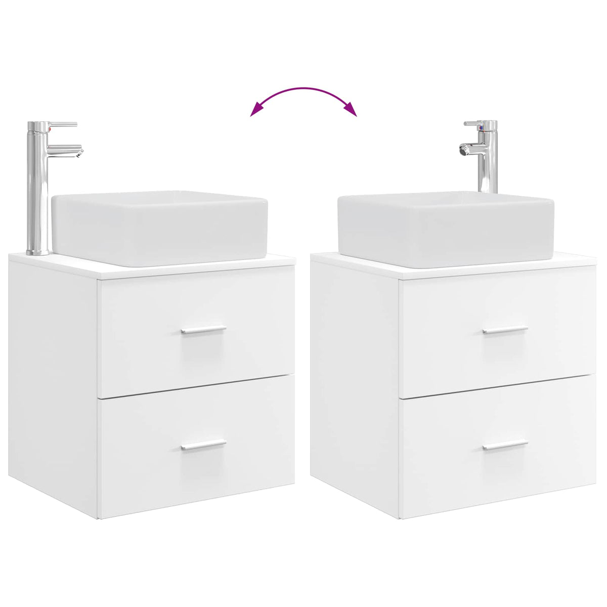 Bathroom Cabinet Set 3 pcs White 129 x 41 x 80 cm