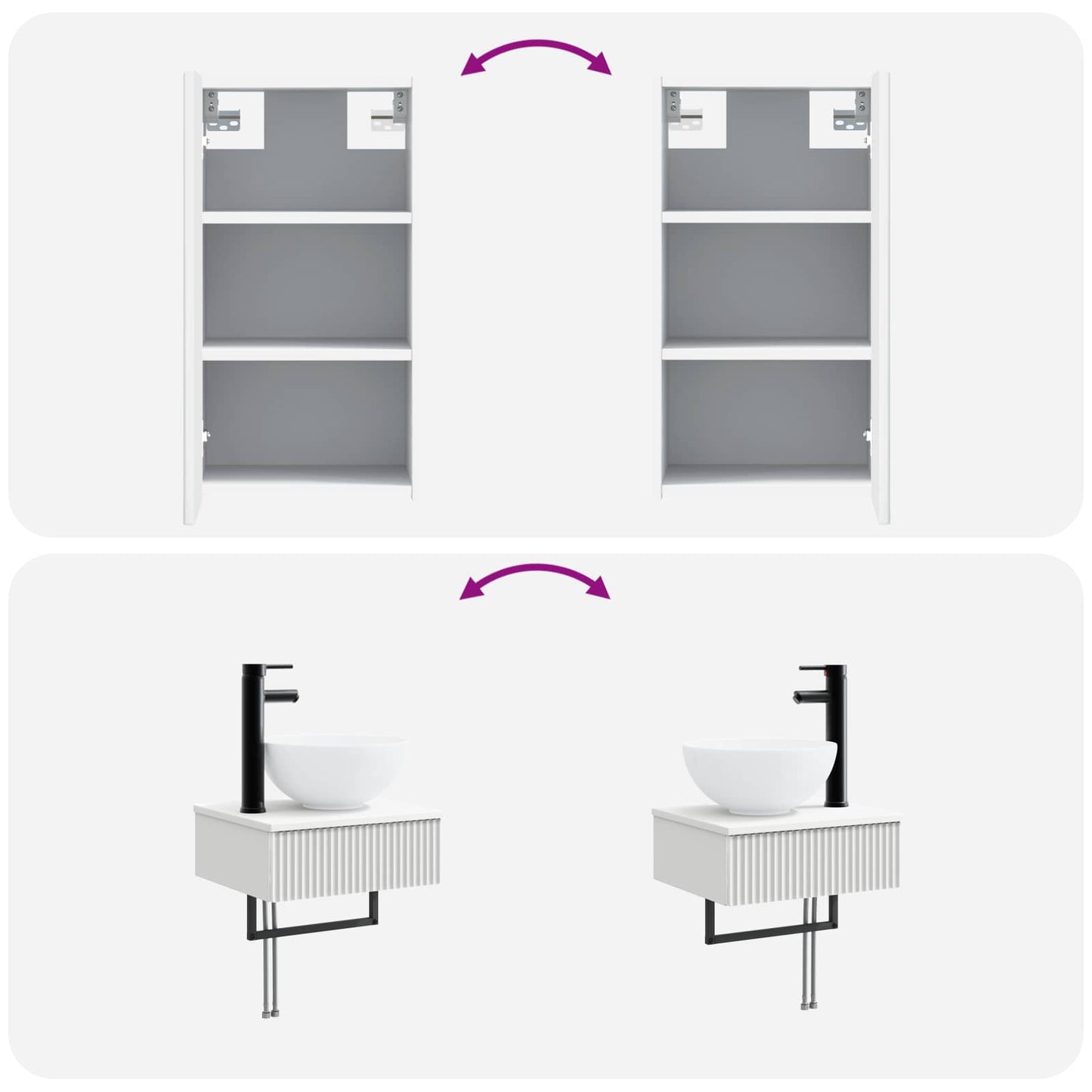 Bathroom Furniture Set 3 pcs White 33 x 34.5 x 160 cm