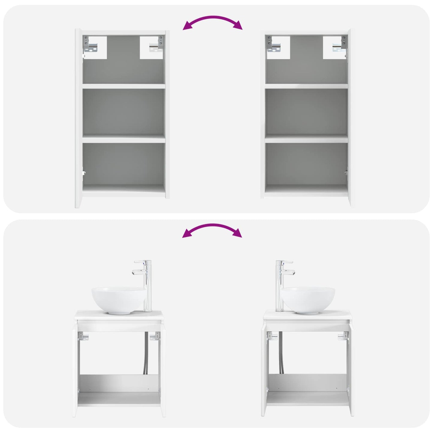 Bathroom Furniture Set 3 pcs White 33 x 34.5 x 160 cm