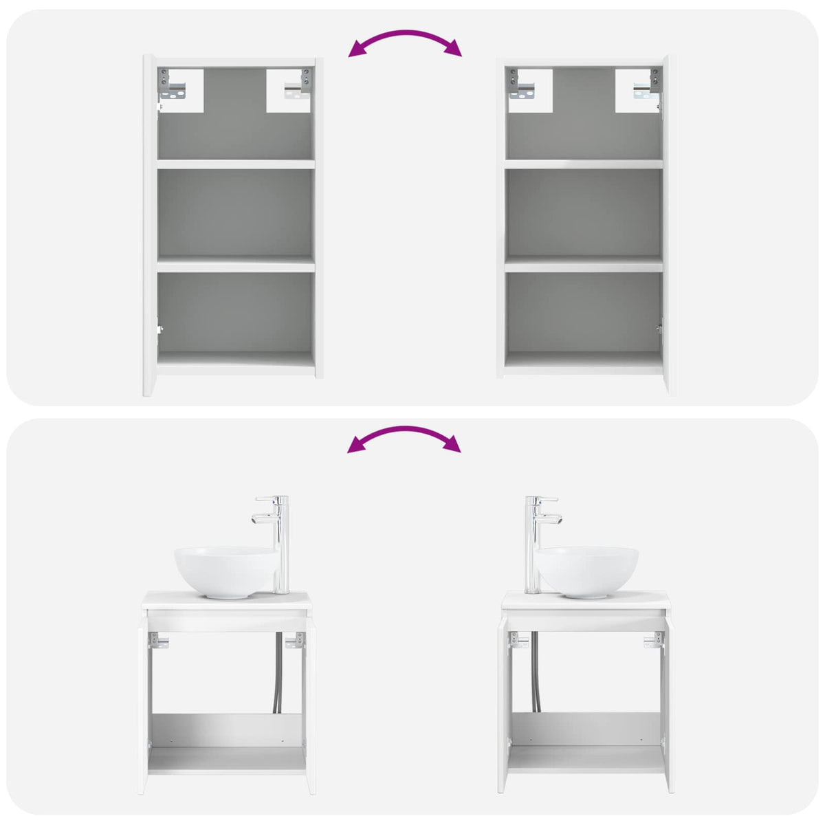 Bathroom Furniture Set 3 pcs White 33 x 34.5 x 160 cm