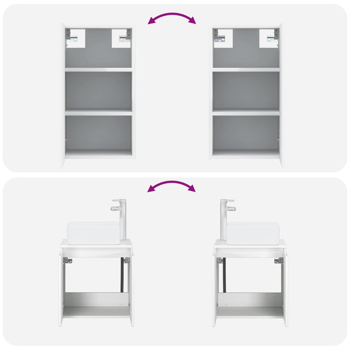 Bathroom Furniture Set 3 pcs White 33 x 34.5 x 160 cm