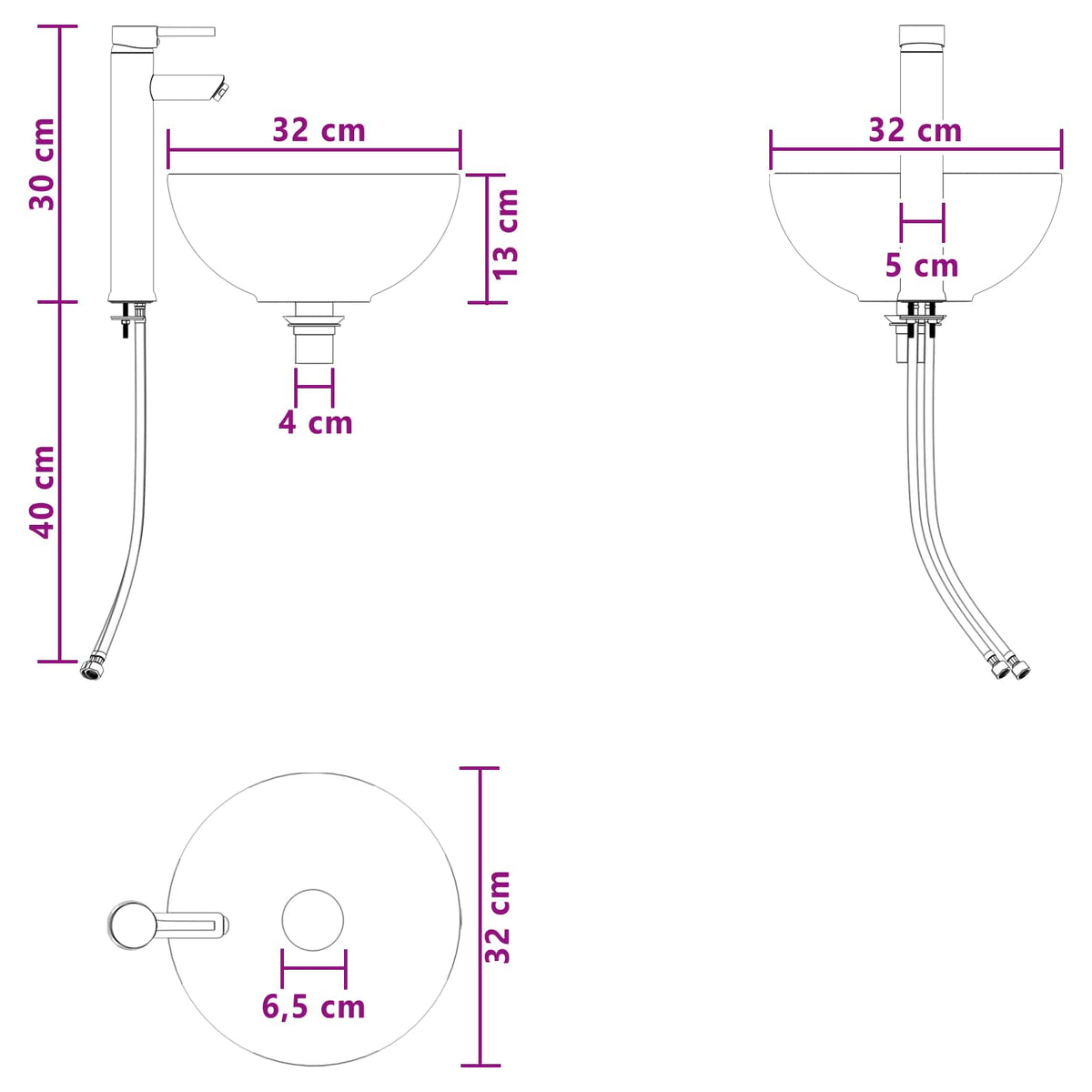 Bathroom Furniture Set 2 pcs High Gloss White