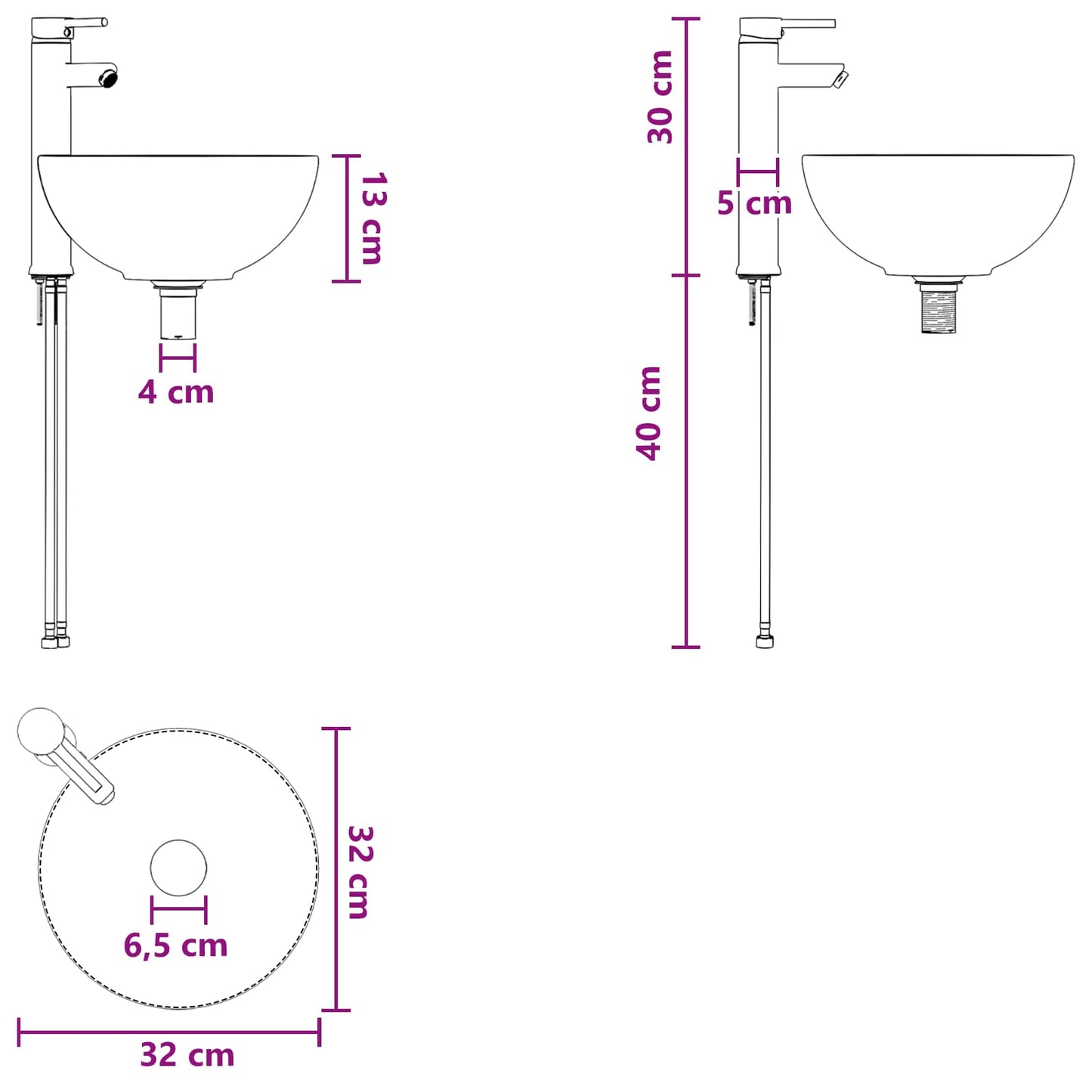 Bathroom Furniture Set 2 pcs Black 33 x 34.5 x 100 cm