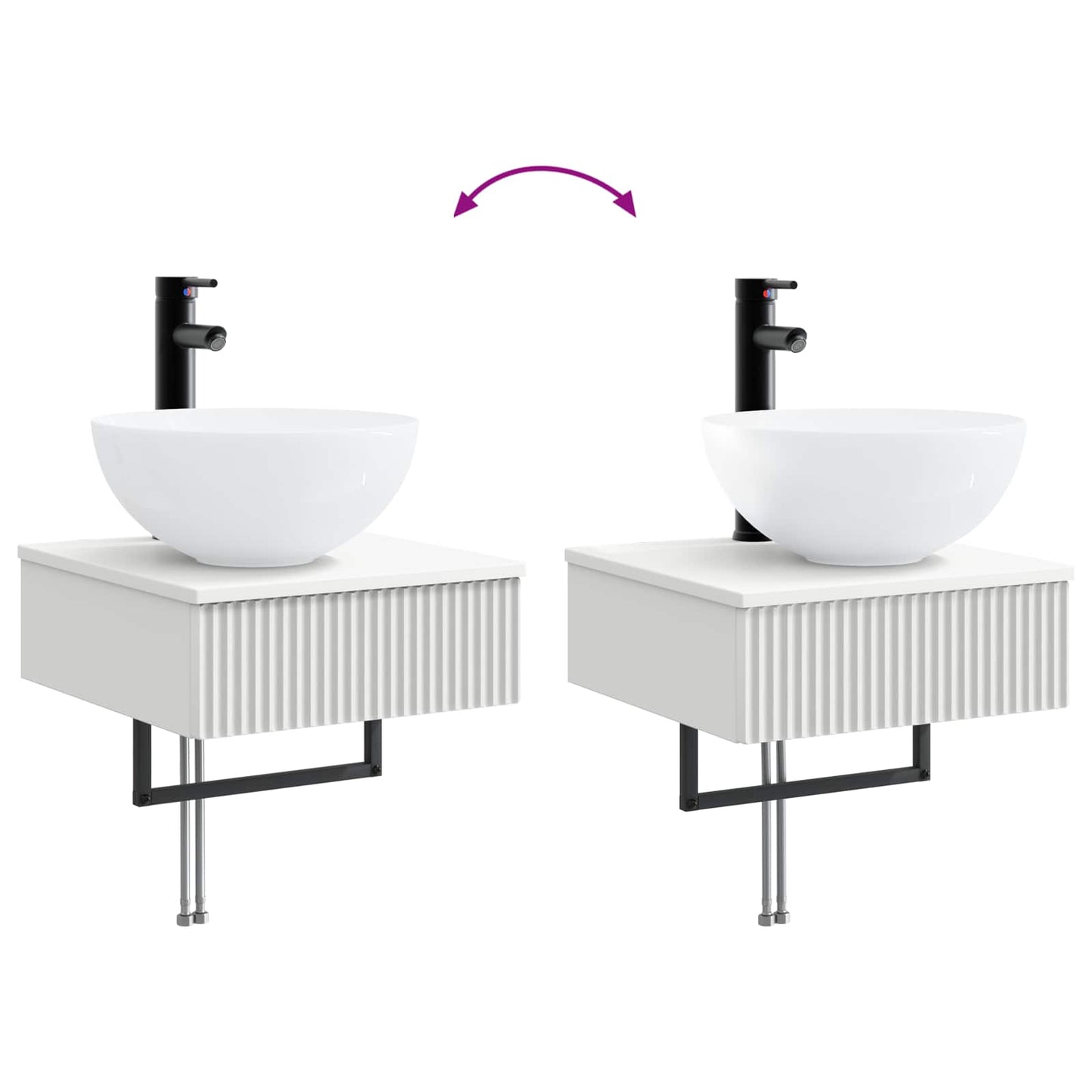 Bathroom Cabinet Set 5 pcs White 43 x 16 x 62.5 cm