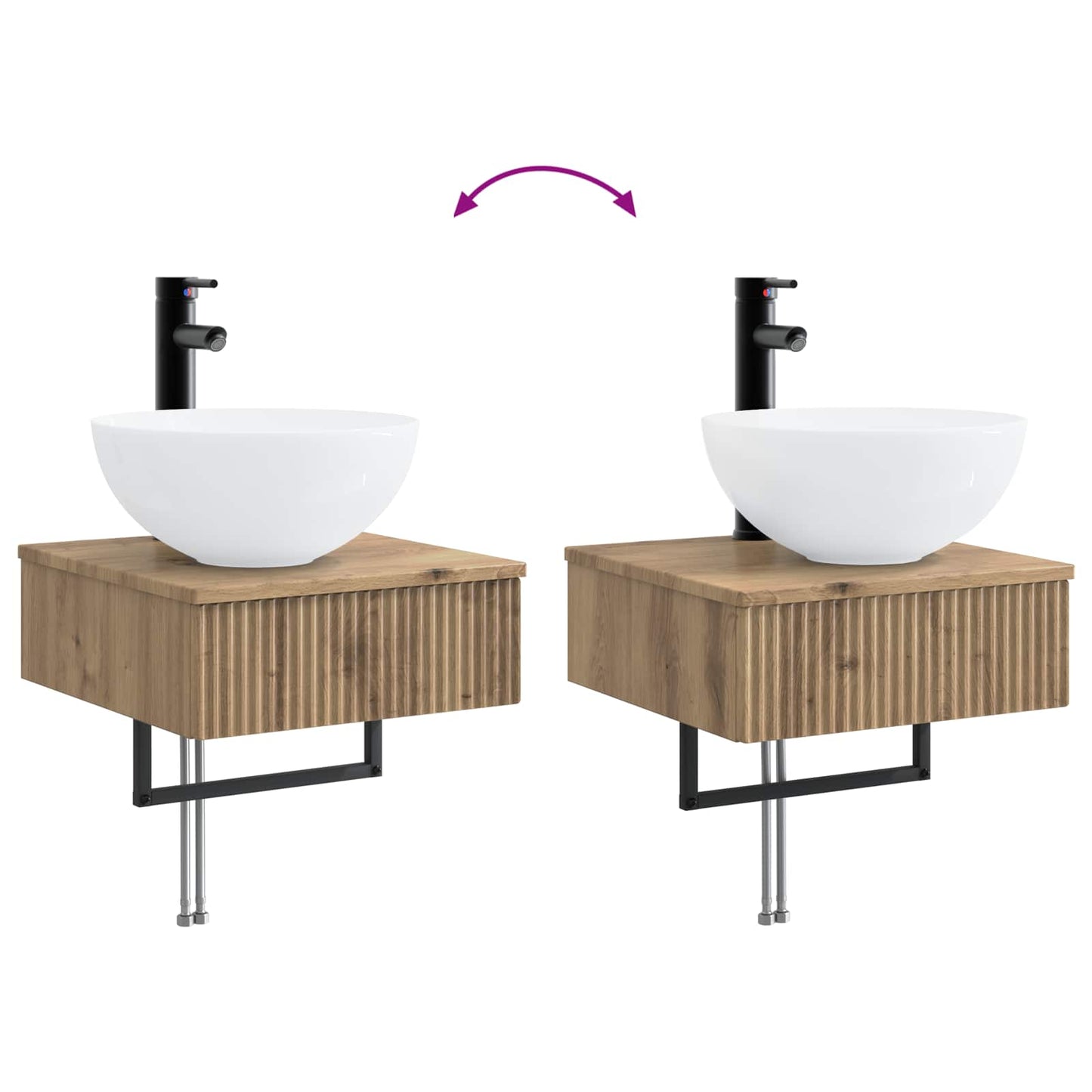 Bathroom Cabinet Set 5 pcs Artisan Oak 43 x 11.5 x 60.5 cm