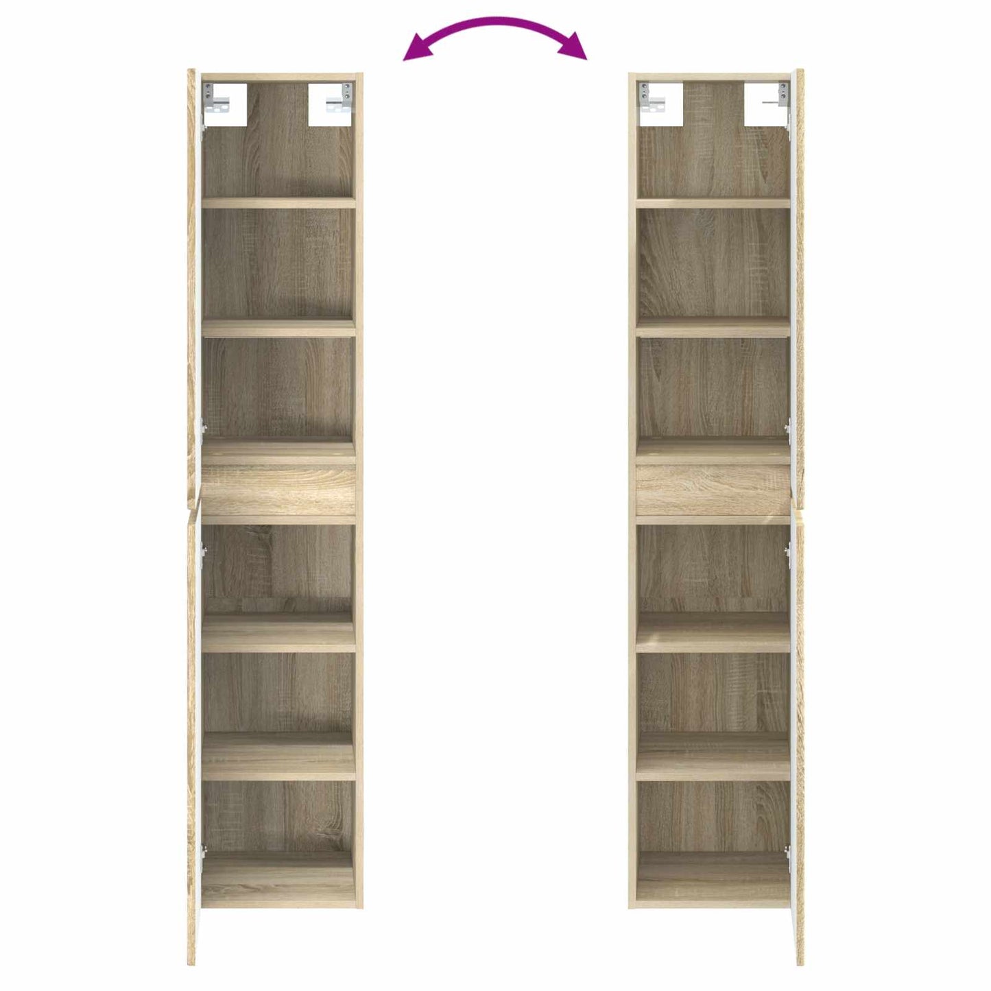 Bathroom Cabinet Set 5 pcs Sonoma Oak 40 x 10.5 x 60.5 cm