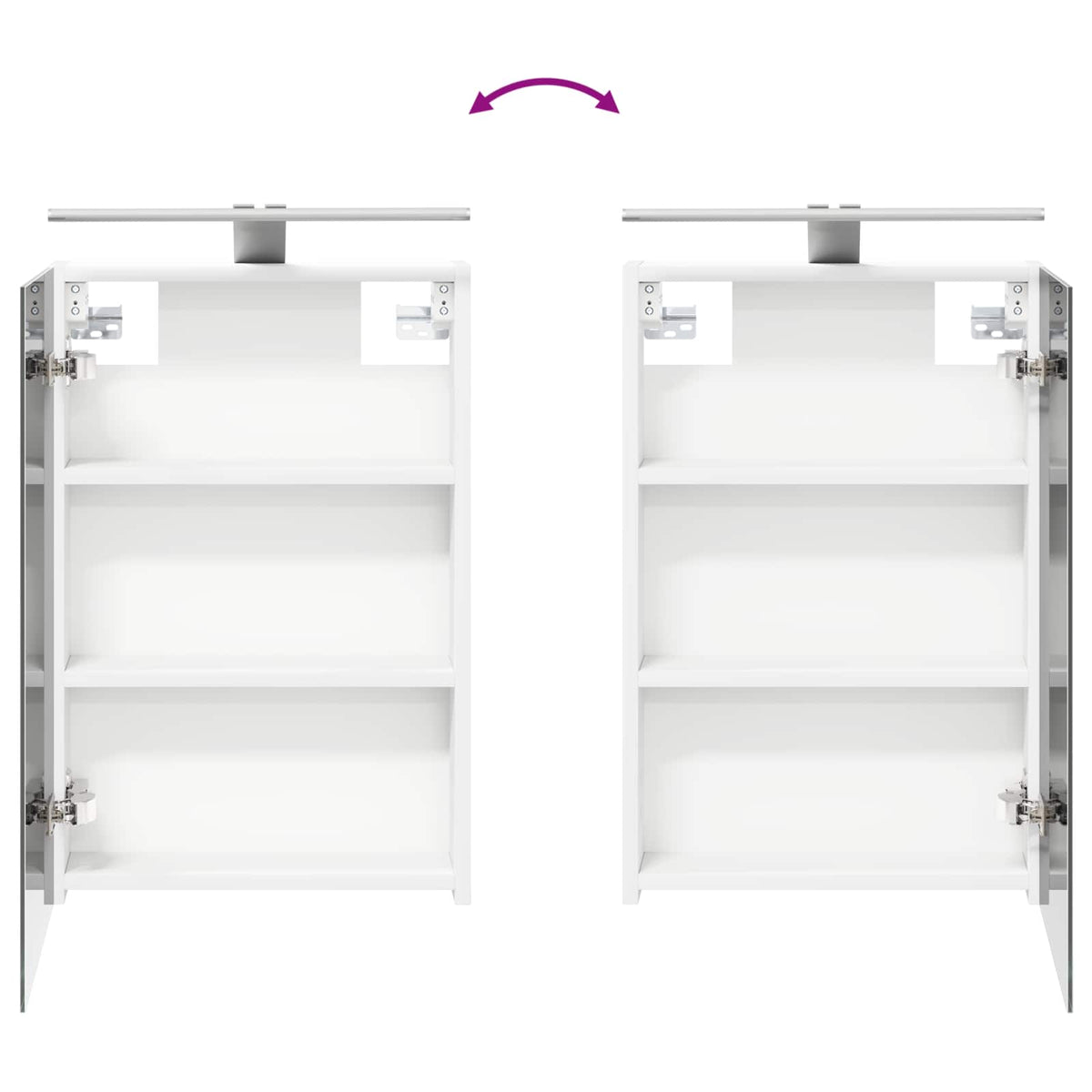 Bathroom Cabinet Set 4 pcs White Engineered Wood