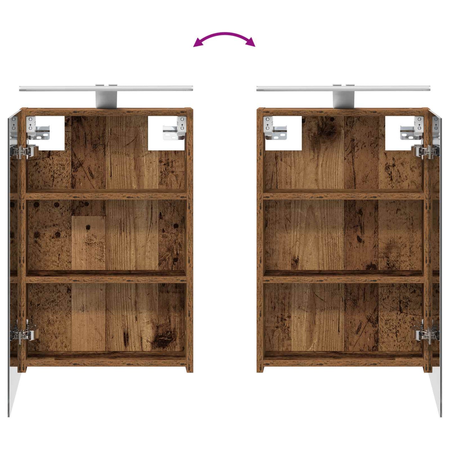 Bathroom Cabinet Set 4 pcs Old Wood Engineered Wood