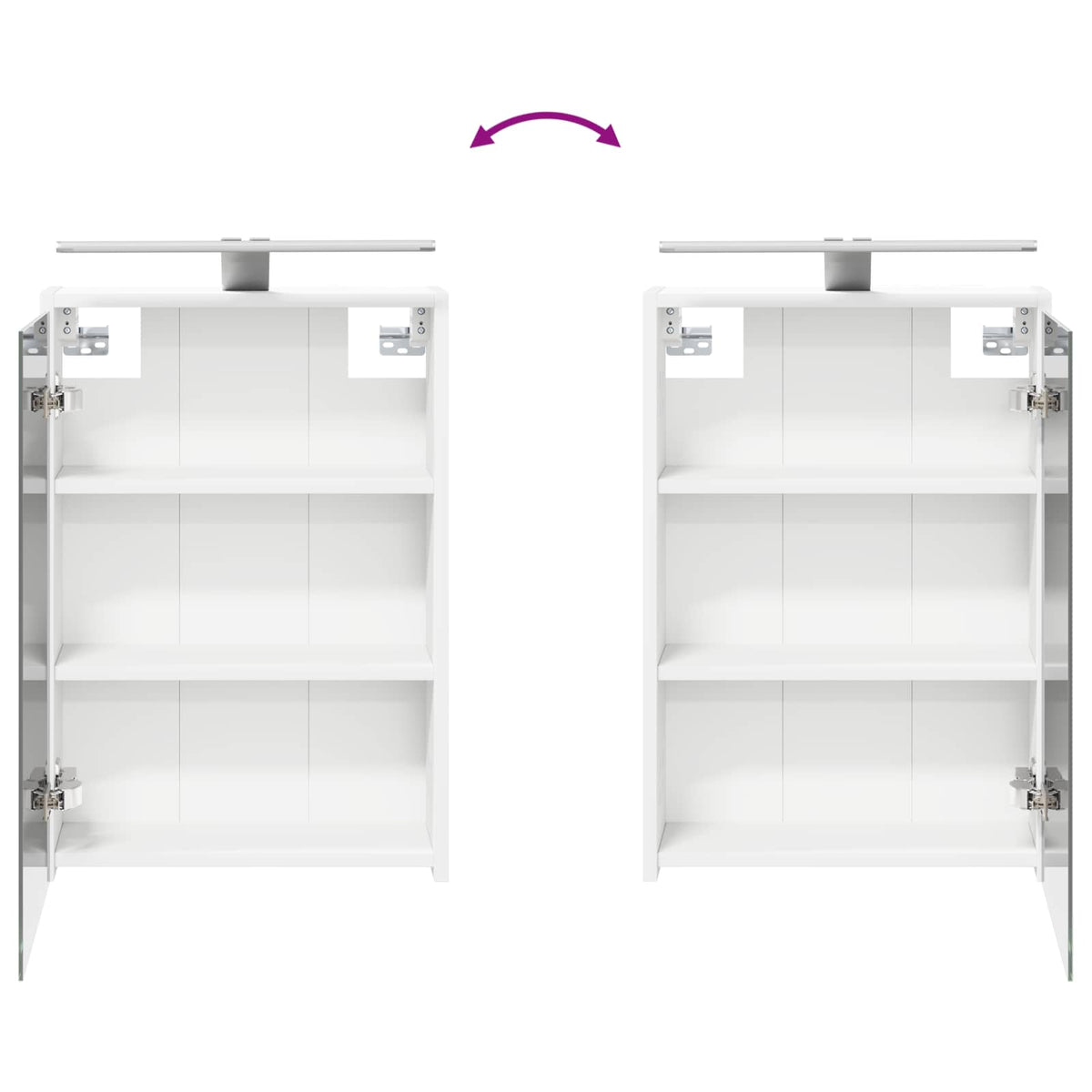 Bathroom Cabinet Set 4 pcs White Engineered Wood