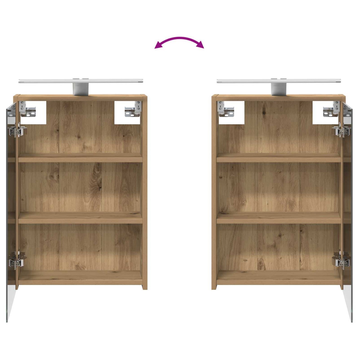 Bathroom Cabinet Set 4 pcs Artisan Oak Engineered Wood