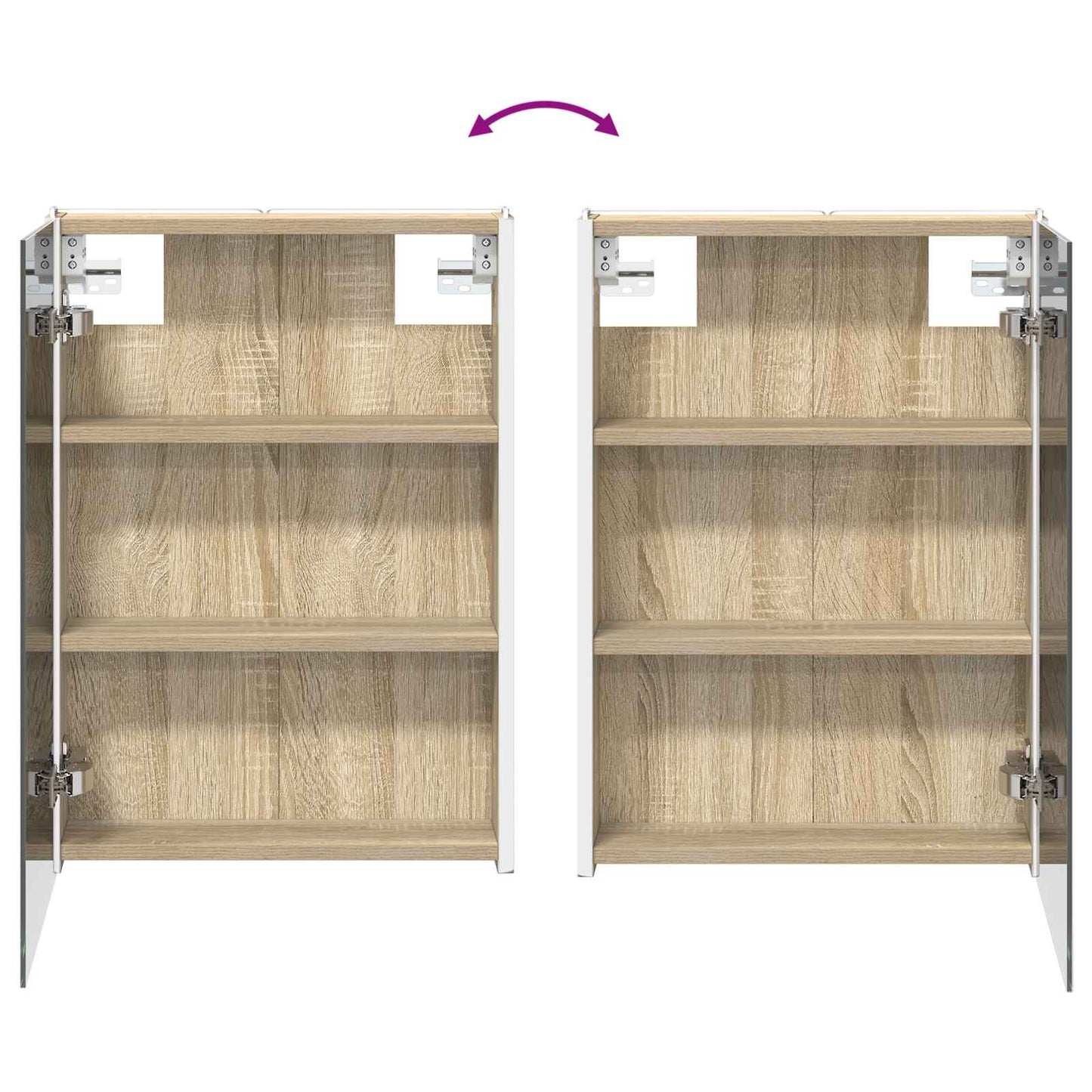 Bathroom Cabinet Set 4 pcs Sonoma Oak Engineered Wood