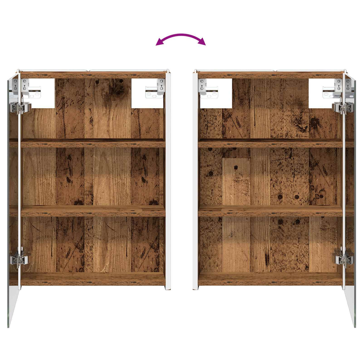 Bathroom Cabinet Set 4 pcs Old Wood Engineered Wood