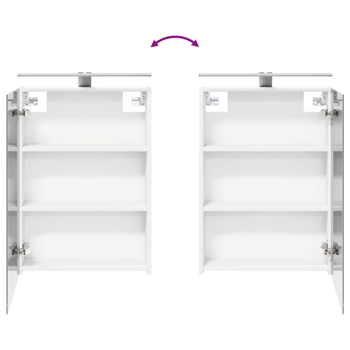 Bathroom Cabinet Set 4 pcs White Engineered Wood