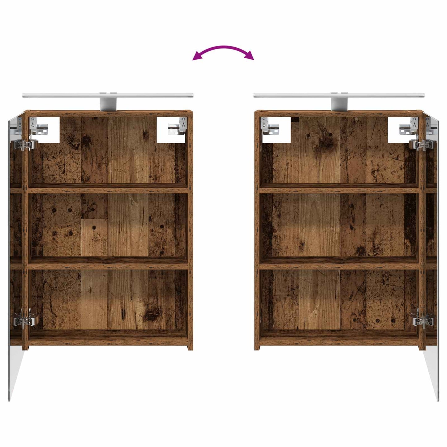 Bathroom Cabinet Set 4 pcs Old Wood Engineered Wood