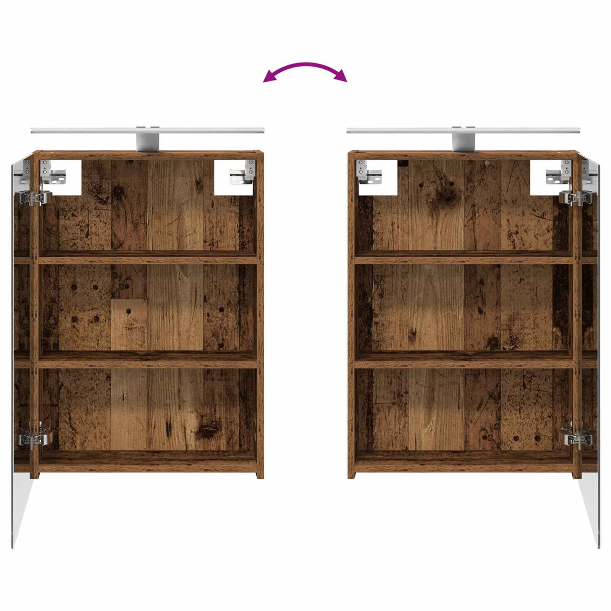 Bathroom Cabinet Set 4 pcs Old Wood Engineered Wood