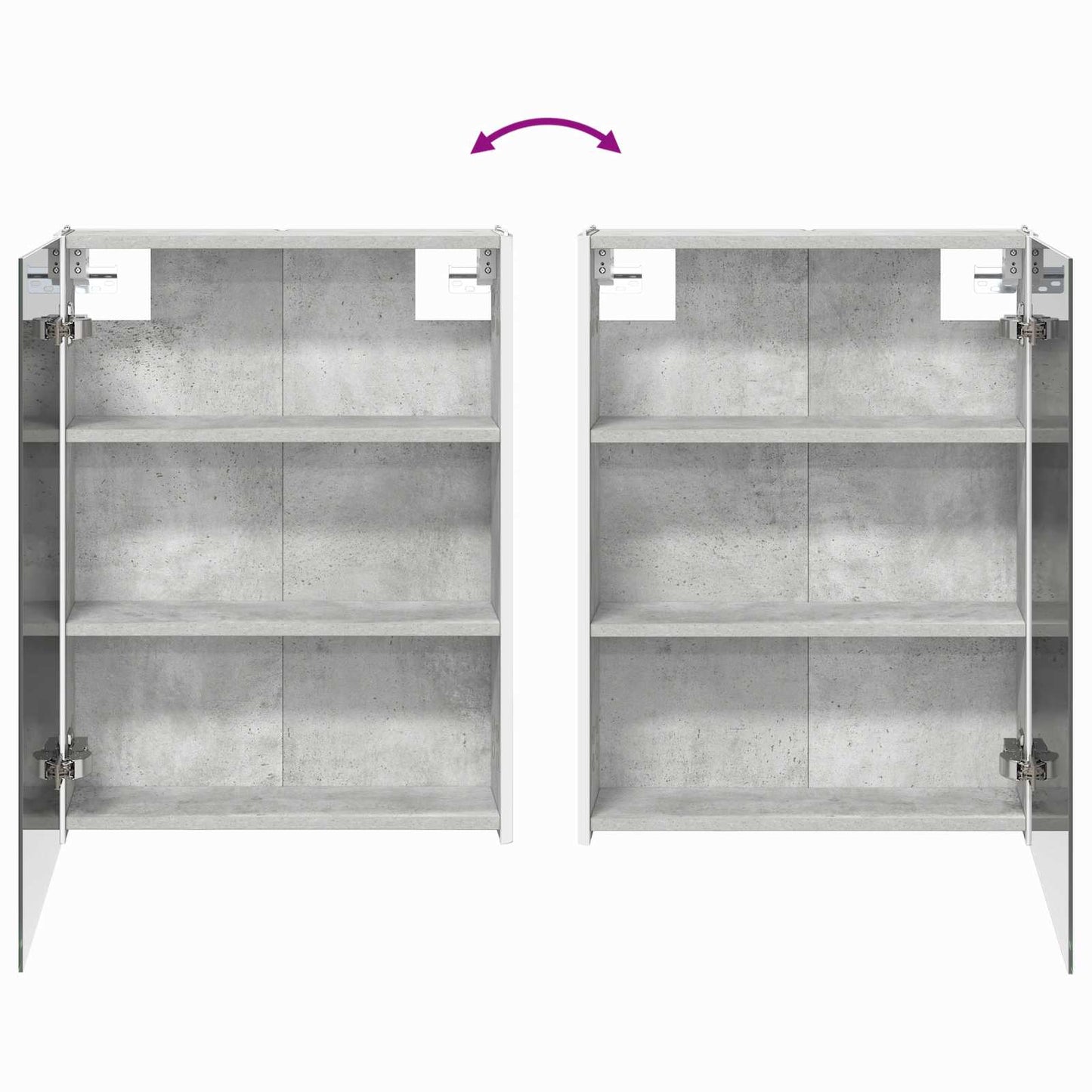 Bathroom Furniture Set 4 pcs Concrete Grey