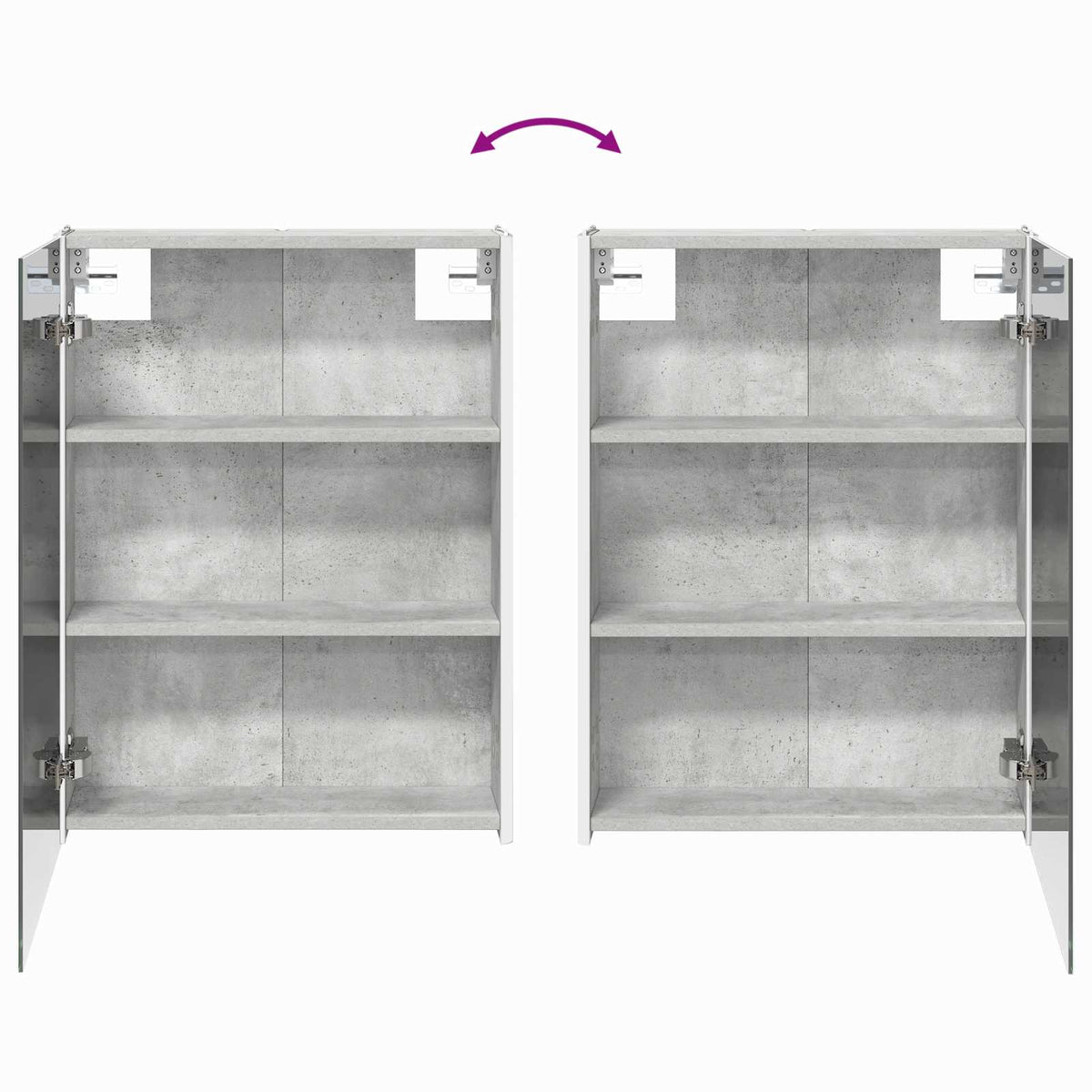 Bathroom Furniture Set 4 pcs Concrete Grey