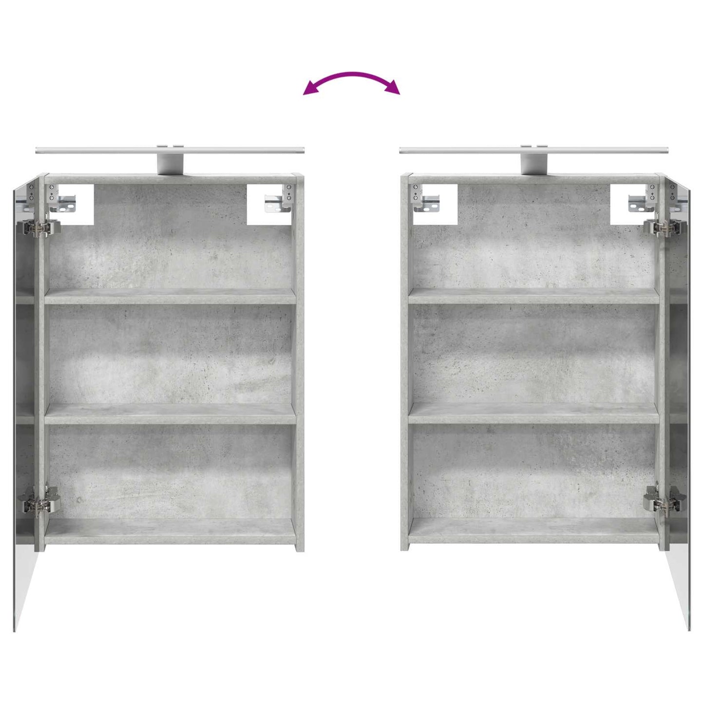 Bathroom Furniture Set 4 pcs Concrete Grey