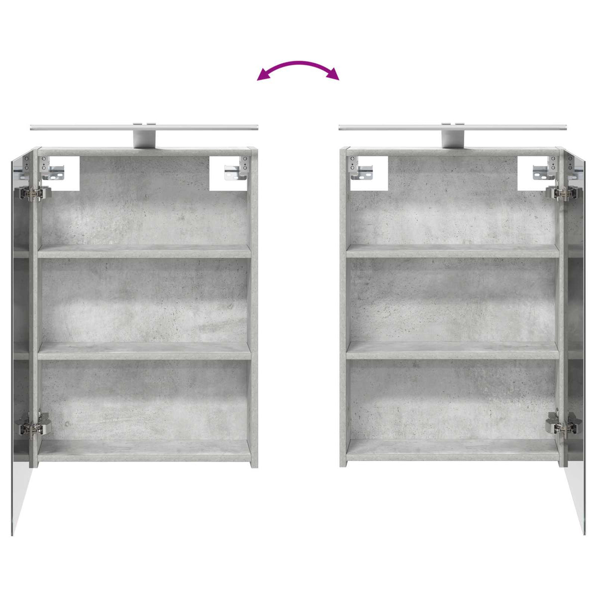Bathroom Furniture Set 4 pcs Concrete Grey