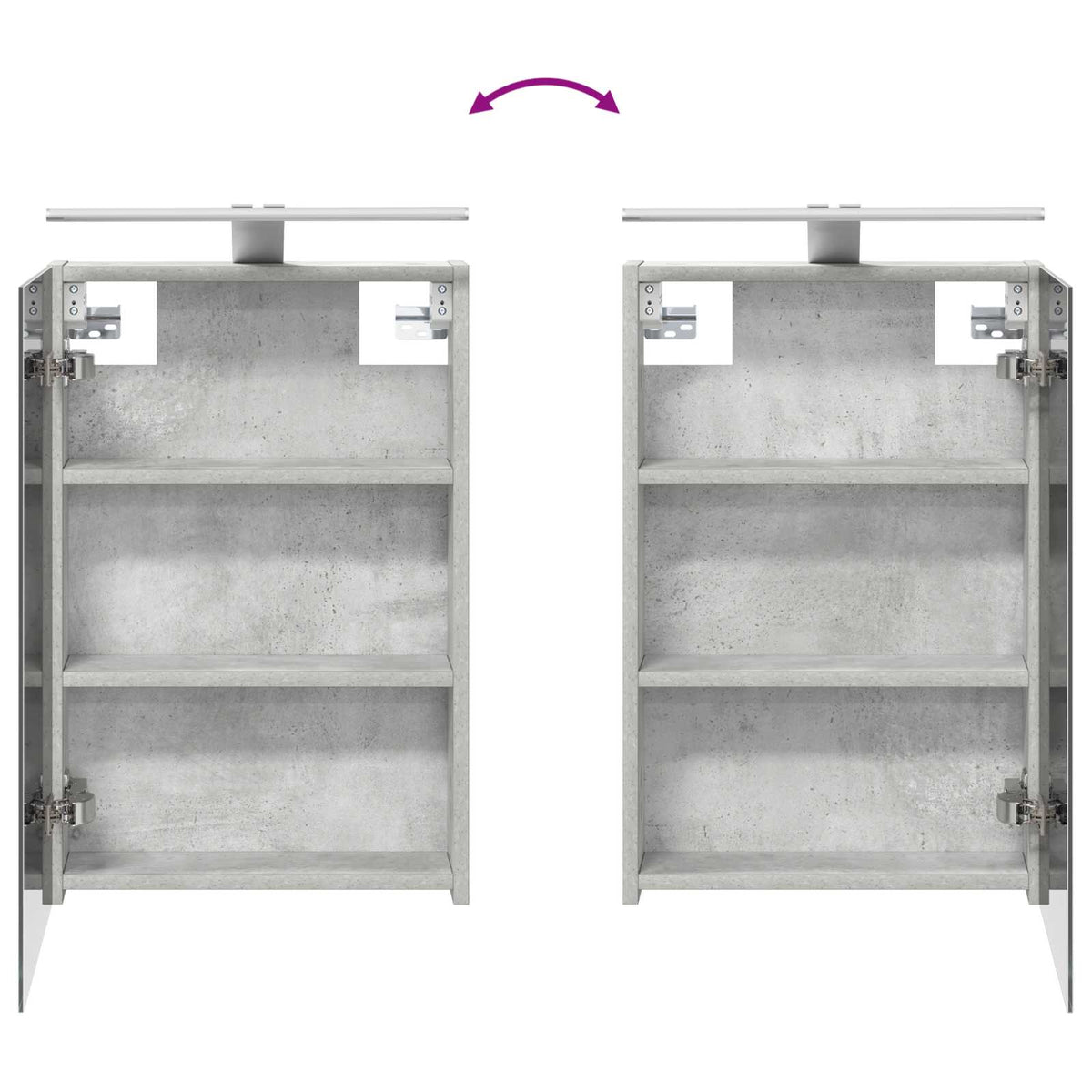 Bathroom Furniture Set 4 pcs Concrete Grey