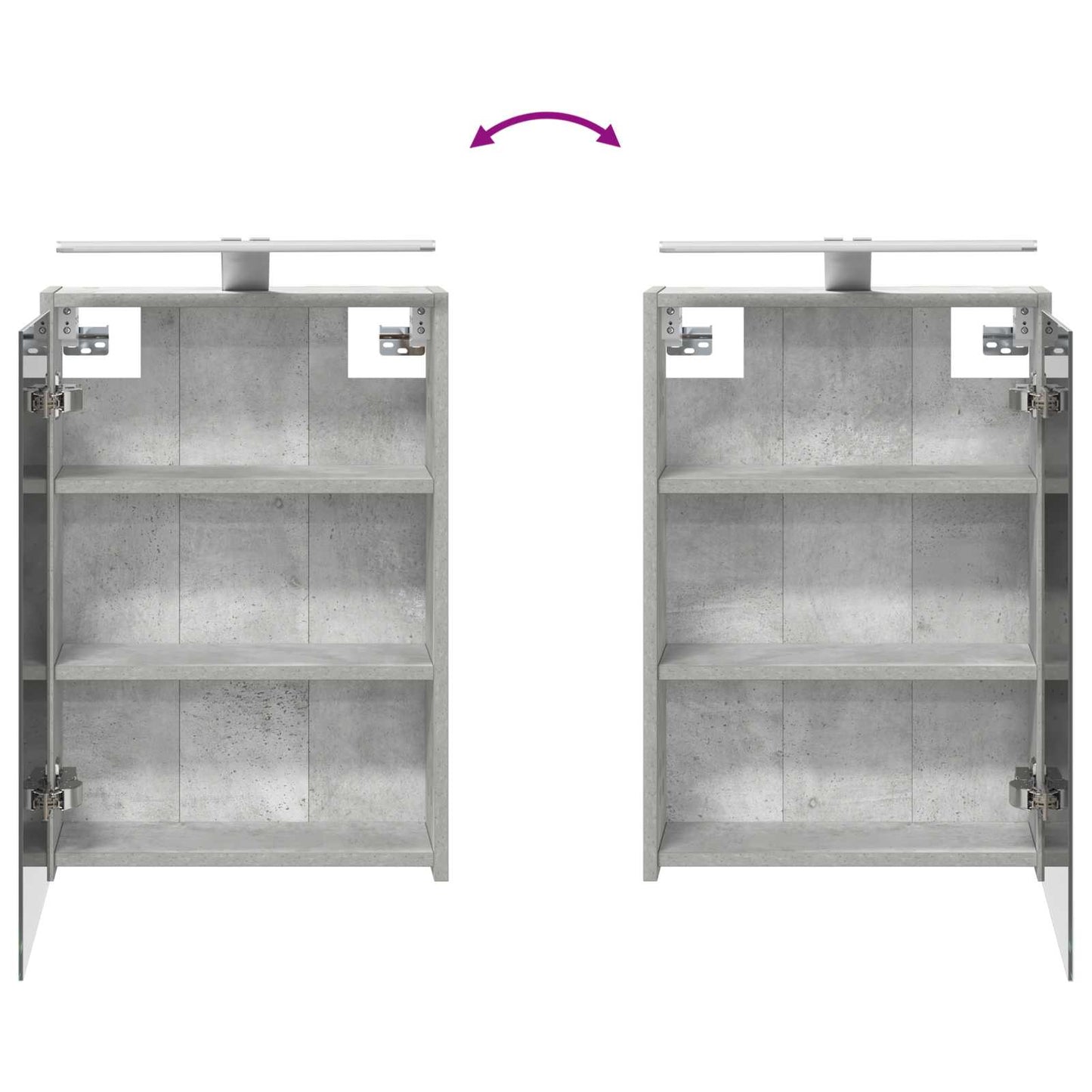 Bathroom Furniture Set 4 pcs Concrete Grey