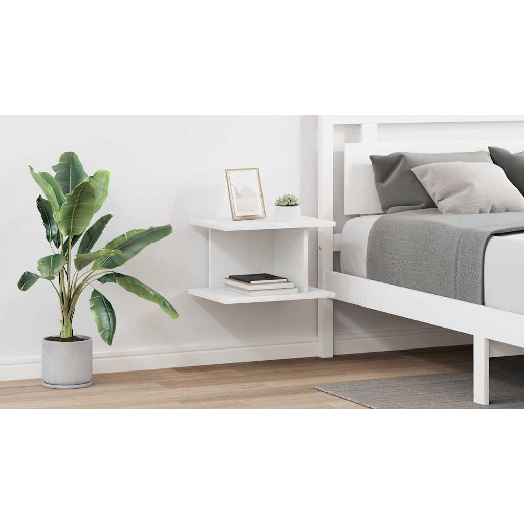Bedside Table 2 pcs White 40 x 30 x 25 cm Engineered Wood
