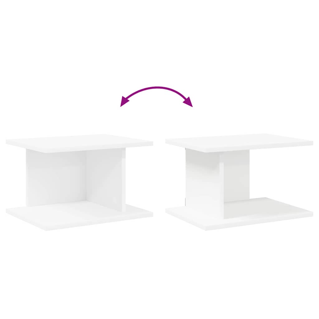 Bedside Table 2 pcs White 40 x 30 x 25 cm Engineered Wood
