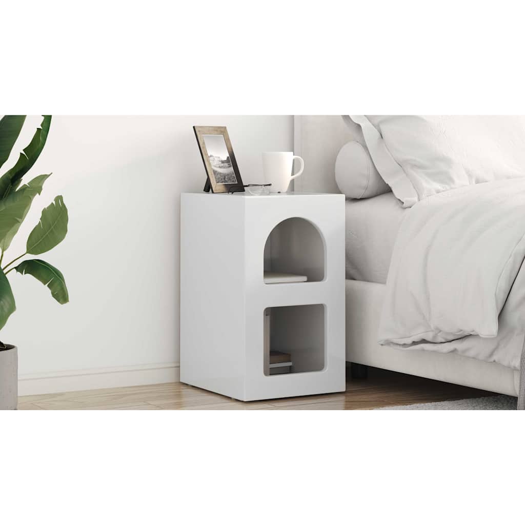 Bedside Table 2 pcs White 29.5 x 33.5 x 50 cm Engineered Wood
