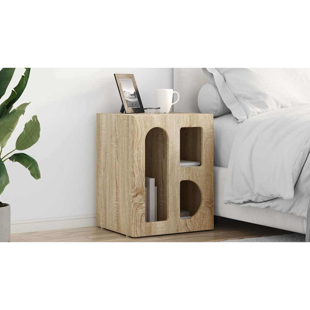 Bedside Table ELST 2 pcs Sonoma Oak 40 x 35 x 50 cm