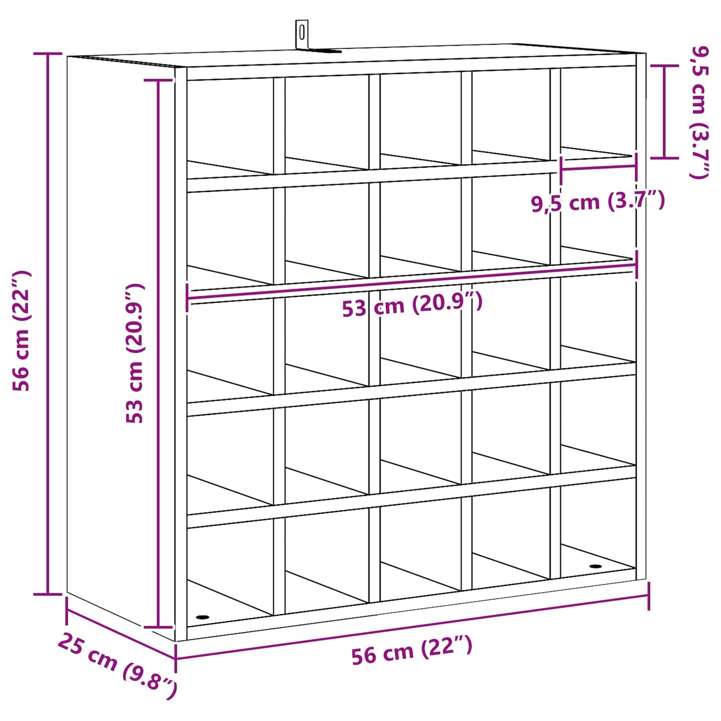 Wine Rack 2 pcs White 56 x 25 x 56 cm Solid Pine Wood