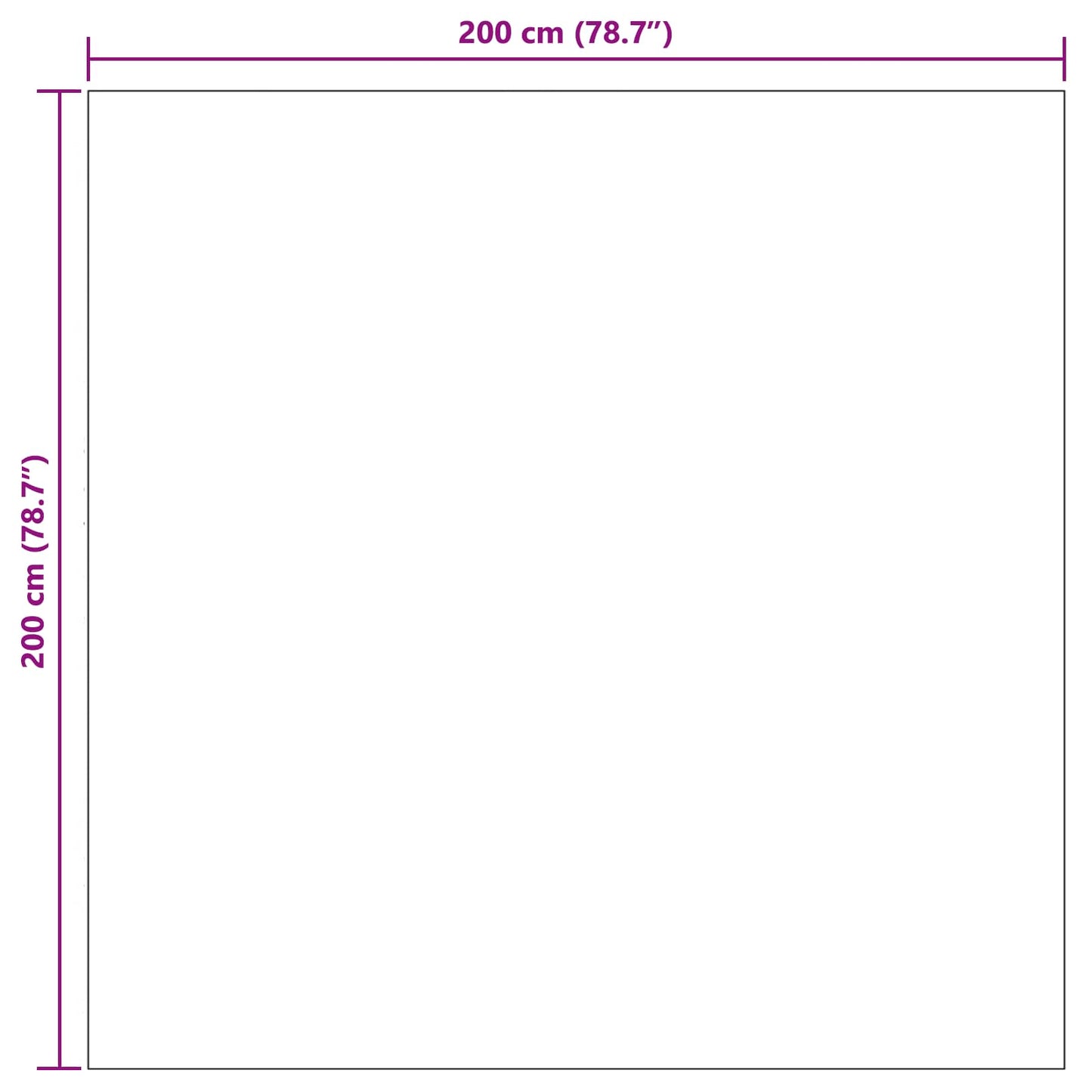 Area Rugs Square LUGO Cream and Grey 200 x 200 cm Polyester