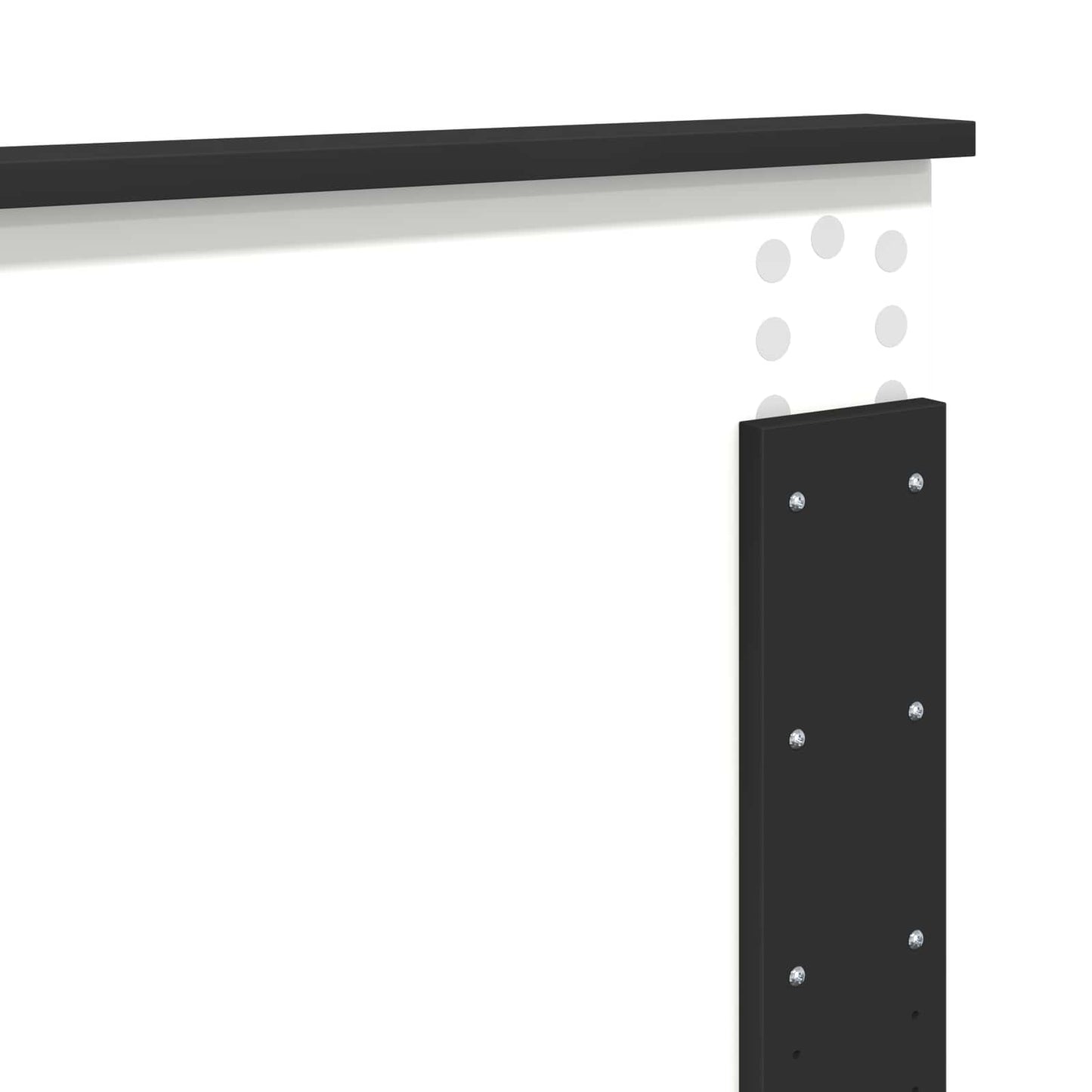 Bed Frame with Headboard Black 135 x 190 cm Engineered wood