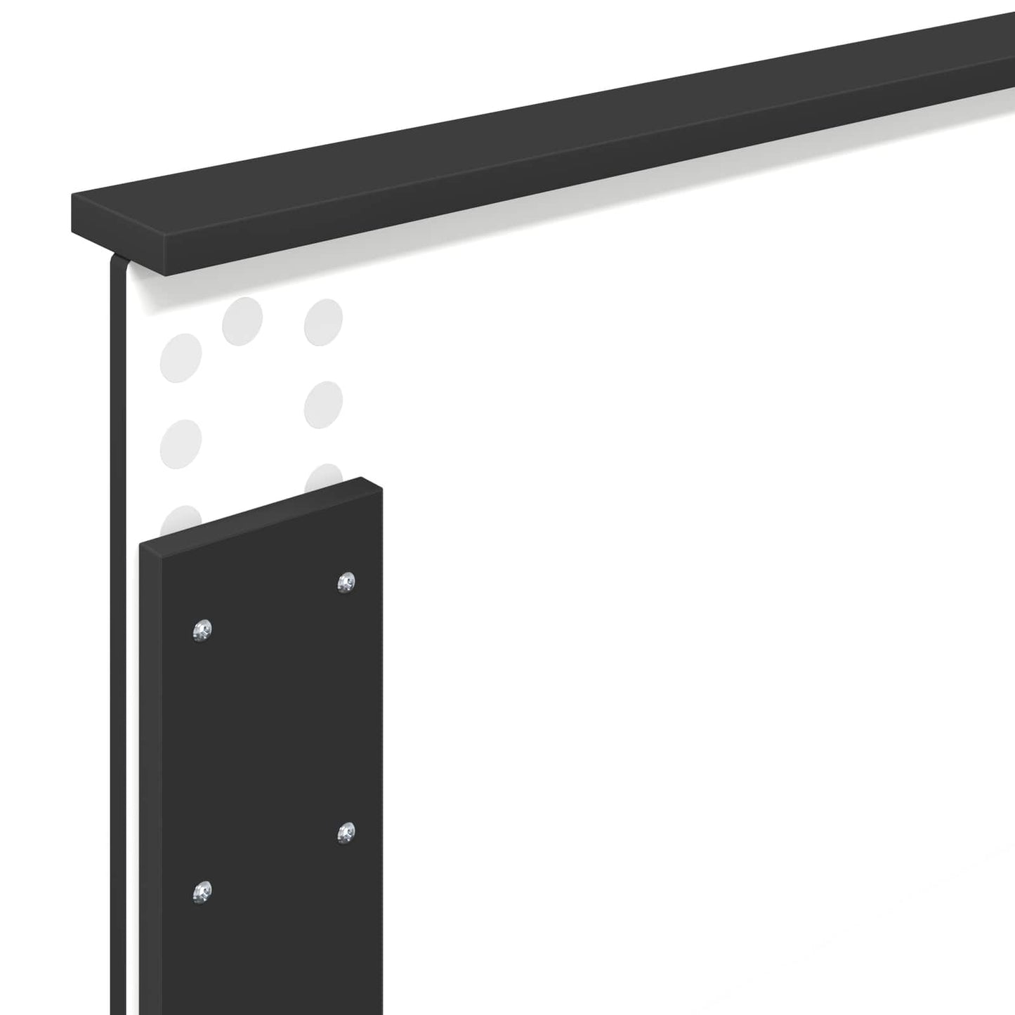 Bed Frame Black and Silver 100 x 200 cm Engineered Wood