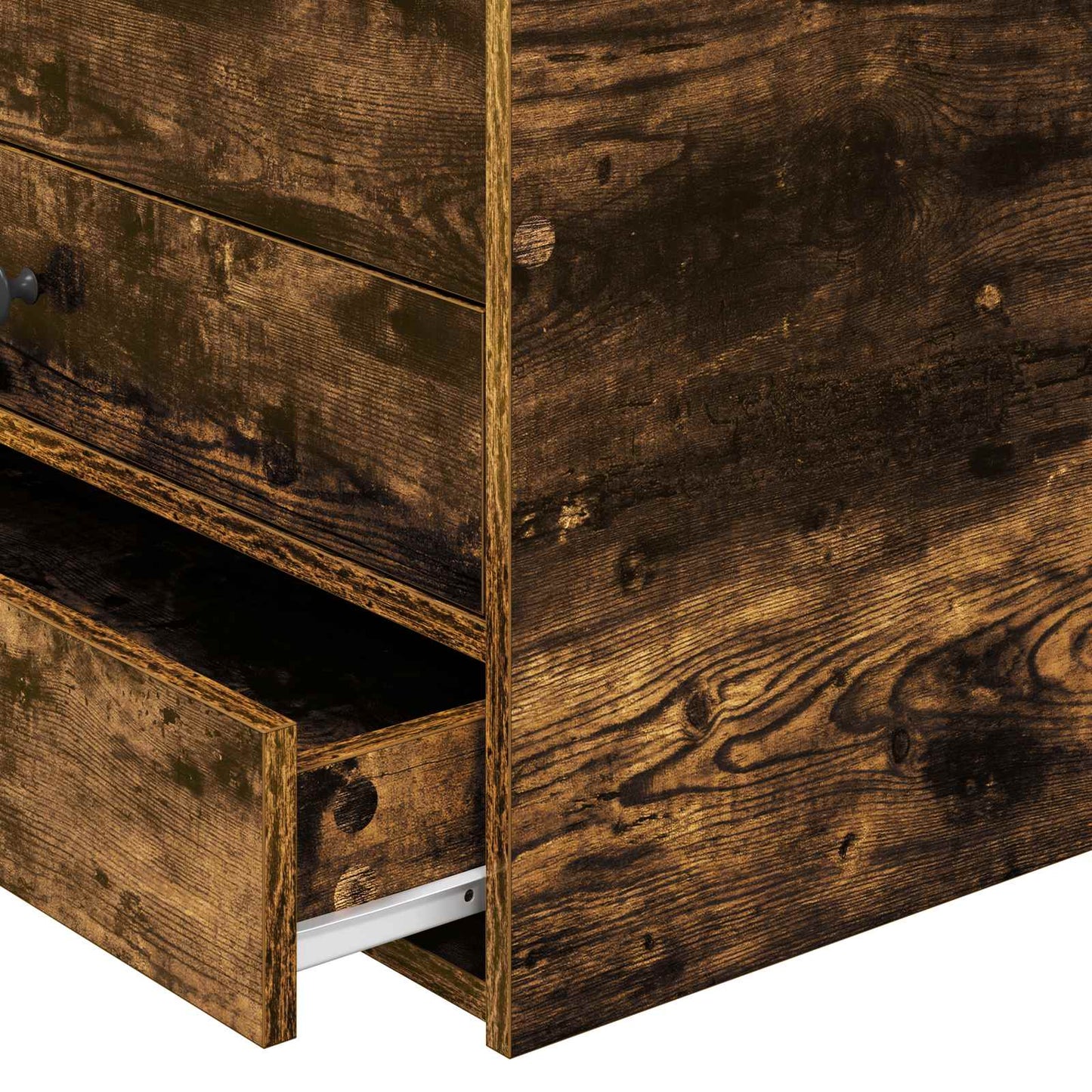 Daybed Manual Smoked Oak and Black 100 x 200 cm Engineered Wood