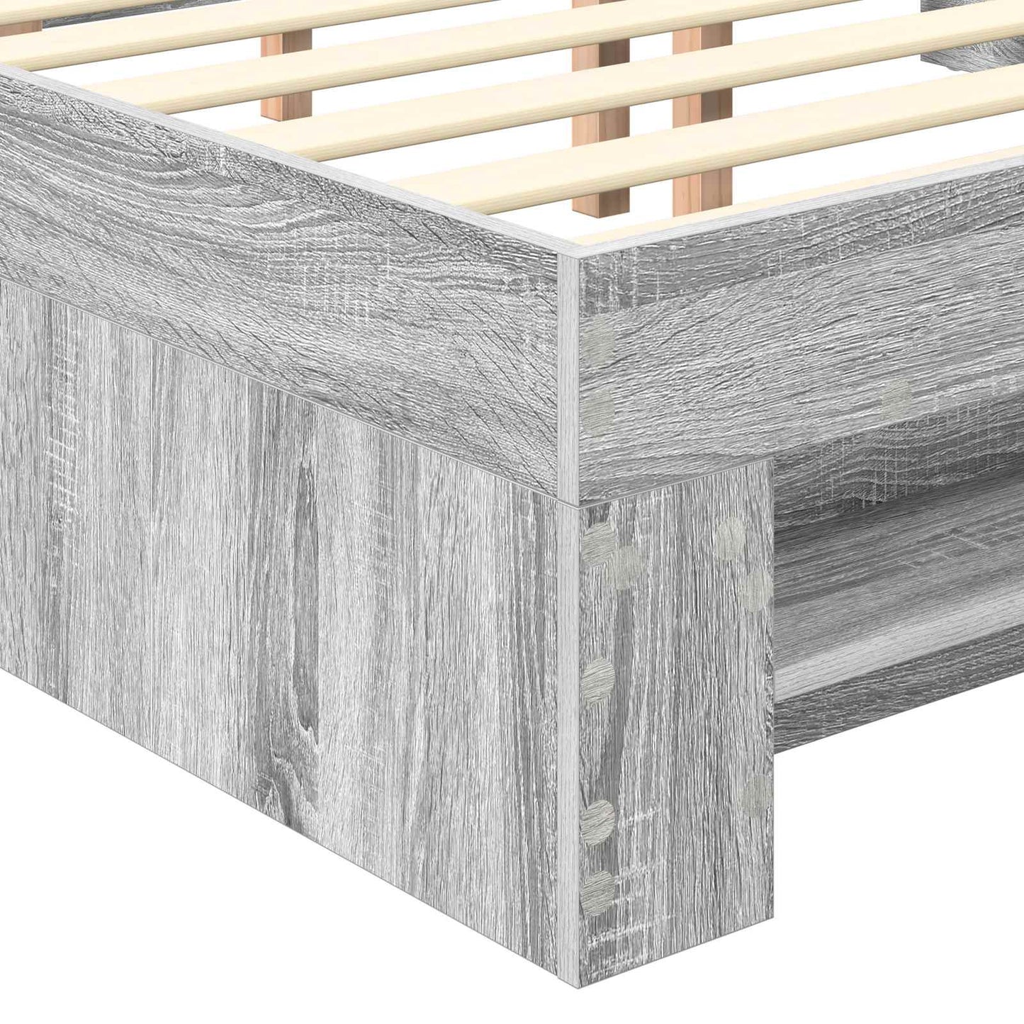Bed Frame Grey Sonoma 120 x 200 cm Engineered Wood