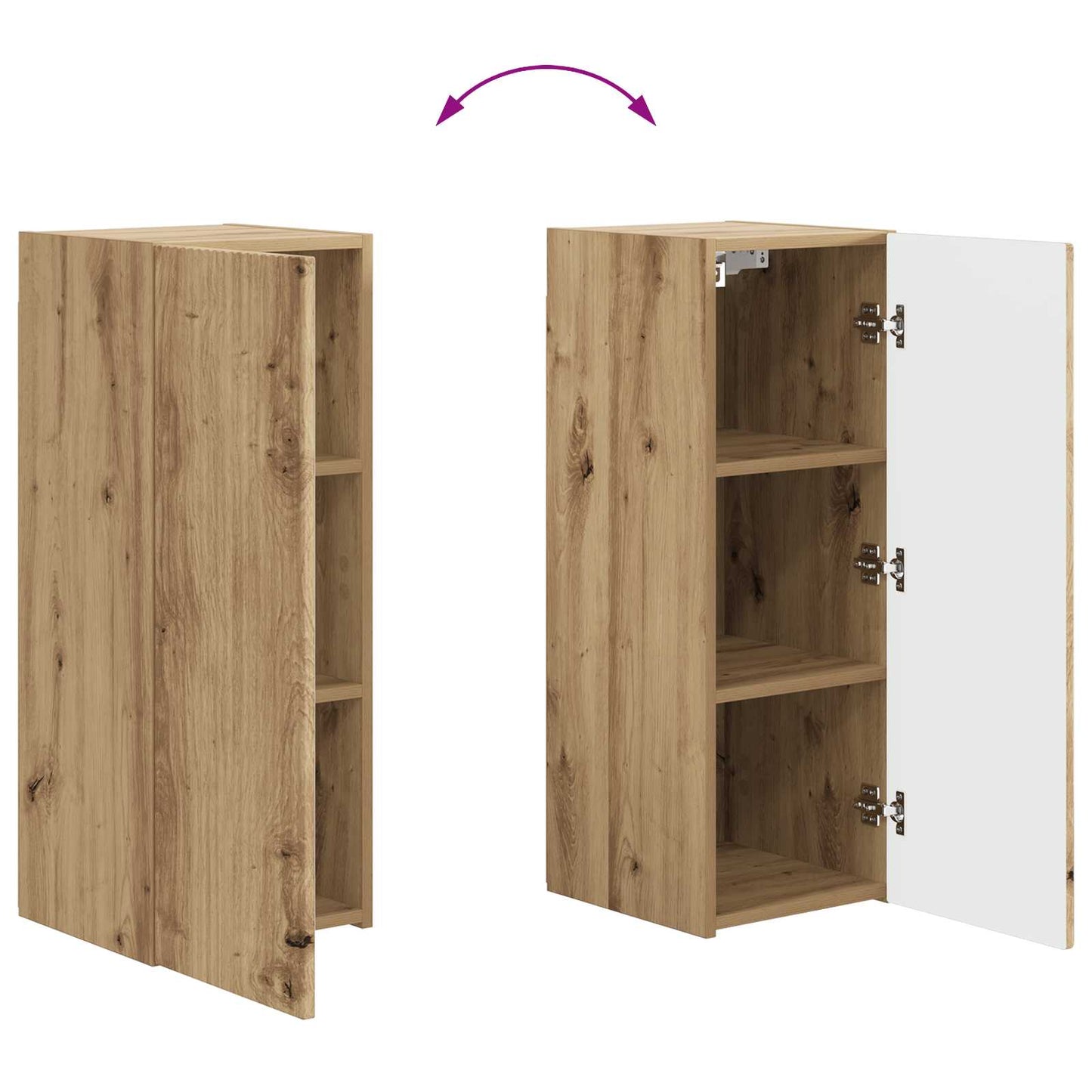 TV Cabinet Set 2 pcs Artisan Oak Engineered Wood