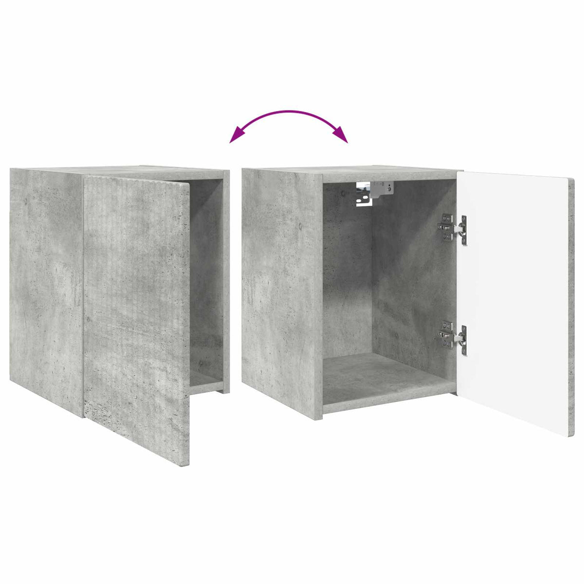 TV Cabinet Set 4 pcs Concrete Grey Engineered Wood