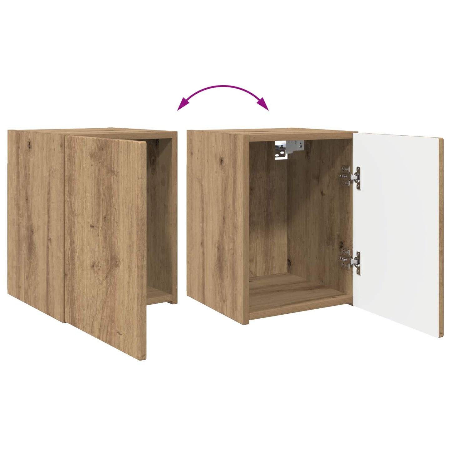 TV Cabinet Set 4 pcs Artisan Oak Engineered Wood
